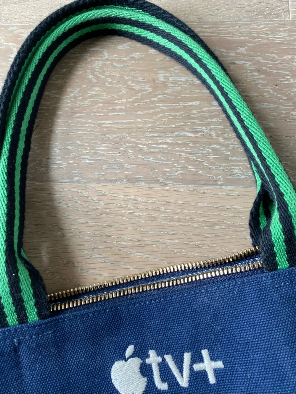 CLARE V collab Palm Royale blue Canvas Top Handle Convertible Crossbody Tote  L